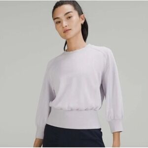 Lululemon Softstreme Ribbed-Hem Pullover in Natural Ivory Size 12